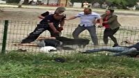 Torbacı, pitbull cinsi köpeğini polislere saldırttı!