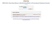 KPSS sonuç sorgulama ekranı - sonuc.osym.gov.tr giriş ekranı