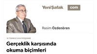 Gerçeklik karşısında okuma biçimleri