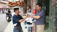 Simit satarken Suriyeli yetimleri unutmadı