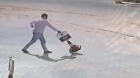Güvenlik kamerasına kaydedilen bu görüntü çok güldürdü