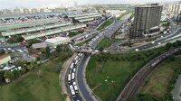 Otogarda otobüs kuyruğu kilometrelerce uzadı