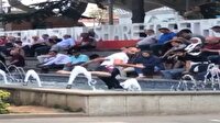 Suya karate yapan adam görenleri kahkahaya boğdu