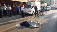 Eşinin cansız bedenini görünce bisikleti tekmeledi