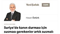 Suriye’de kanın durması için susması gerekenler artık susmalı