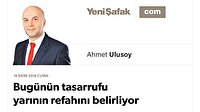 Bugünün tasarrufu yarının refahını belirliyor