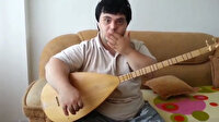 Down sendromlu Çağatay'dan bağlama ziyafeti