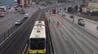 Metrobüse kaçak binmek isteyen çocuklar tehlike saçtı