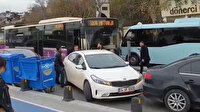 Gamsız sürücü yüzünden trafik kitlendi