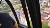 Helikopter binaların üzerine düştü