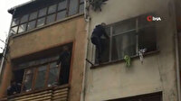 Yangında mahsur kalan 2 Suriyeli son anda kurtarıldı