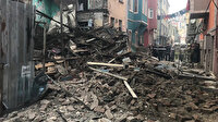 Balat'ta 3 katlı bina çöktü
