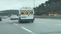 Okul servisiyle makas atan trafik magandası kamerada