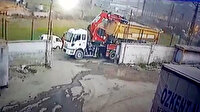 Çekiciyle dorse çalan hırsızlar kamerada