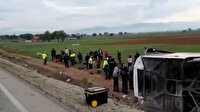 Denizli'de otobüs kazası: 22 öğrenci yaralandı