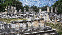 Lagina'nın sütunları ayağa kaldırılıyor
