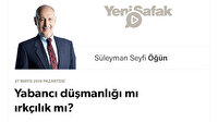 Yabancı düşmanlığı mı ırkçılık mı?