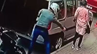 Pide kuyruğunda bekleyen kadına silahlı saldırı kamerada