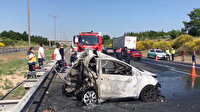 Tekirdağ'da TIR otomobile arkadan çarptı: 5 ölü