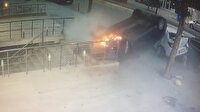 Üsküdar'da dehşet anlar: Takla atan araçtan son anda kurtuldular