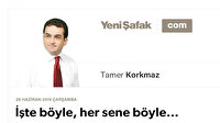 İşte böyle, her sene böyle…