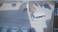 Gaz pedalı takılan servis aracı traktöre çarptı