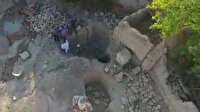 Kaçak kazı yapan definecilere droneli baskın