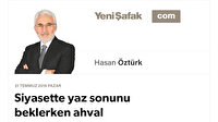 Siyasette yaz sonunu beklerken ahval