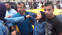 İsrailli turist kendisine çarpan taksiciye tükürünce arbede yaşandı