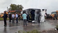 Çanakkale'de yolcu otobüsü devrildi