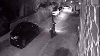 Muhtarın aracı kurşunlandığı anlar kamerada