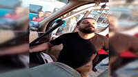 Minibüsçülerin bıçak ve levyeli yolcu alma kavgası kamerada