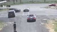 Lamborghini'yi ikiye bölen kaza kamerada