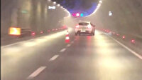 Avrasya Tüneli’nde dubalara makas atan sürücü kamerada