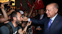 Cumhurbaşkanı Erdoğan'a ABD'de vatandaşlardan coşkulu karşılama