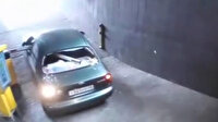 Otopark bariyeri inatçı sürücünün kabusu oldu