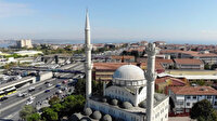 Avcılar'da minaresi çöken cami havadan görüntülendi