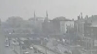 Avcılar'da caminin minaresinin yıkılma anı