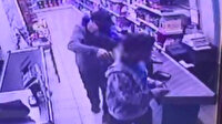 Ümraniye'de silahlı market soygunu kamerada