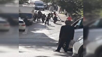 Ataşehir'de aileler arasında kemerli kavga kamerada