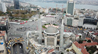 Taksim Camii inşaatında son durum havadan görüntülendi