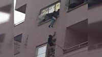 Pencerede asılı kalan 2 yaşındaki çocuk ölümden döndü