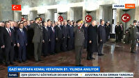 Devlet erkanı Anıtkabir'de