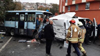 Gaziosmanpaşa'da minibüsle ekmek taşıyan kamyonet çarpıştı: 3 yaralı