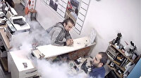 Patlayan telefon bataryası paniğe neden oldu