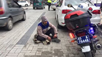 Cezaya kızdı yola oturup eylem yaptı