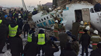Kazakistan'da yolcu uçağı kalkış sırasında düştü