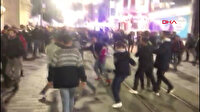Yılbaşı kutlamaları sonrası tekme tokat kavga kamerada