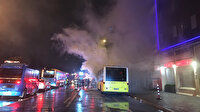 İETT otobüsü alev alev yandı