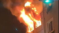 Beyoğlu’nda 5 katlı bina alev alev yandı